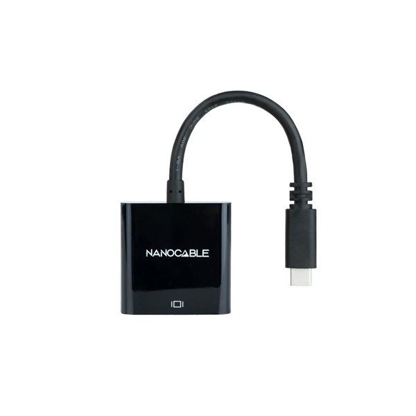 Nanocable conversor usb-c/m a vga/h negro 10cm