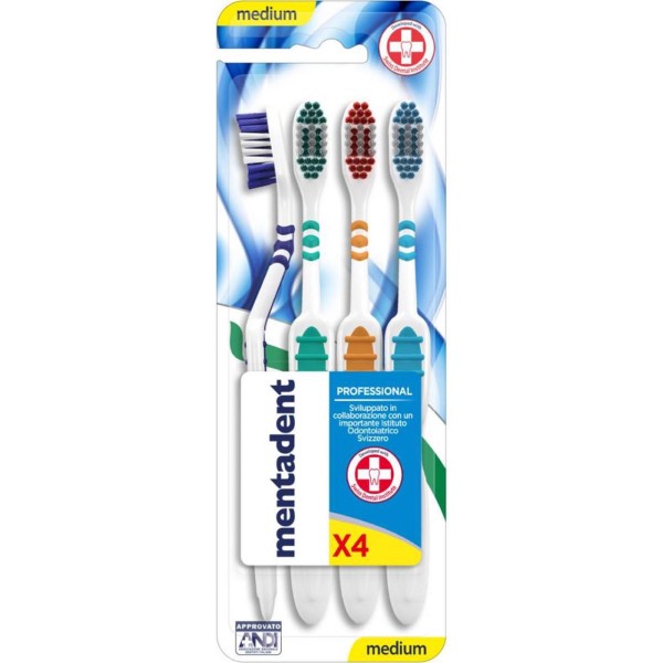 Mentadent professional cepillo de dientes dureza media pack 1un